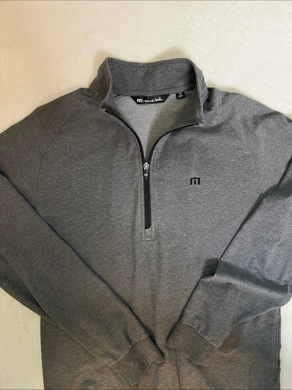 Travis Mathew Zachary Half Zip Pullover Gray Size M